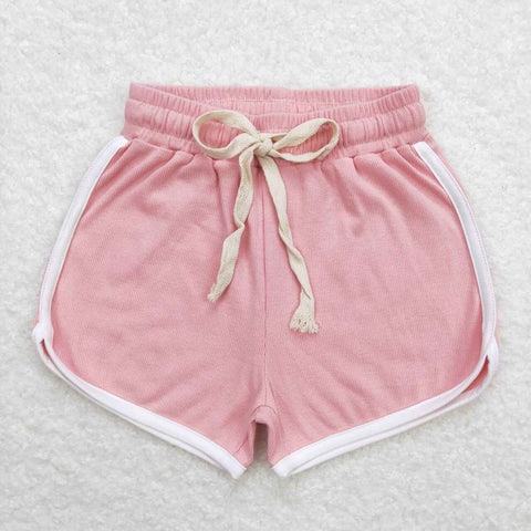 SS0291 Pink Cotton Girl's Sports Shorts