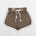 SS0314 Brown Cotton Girl's Sports Shorts