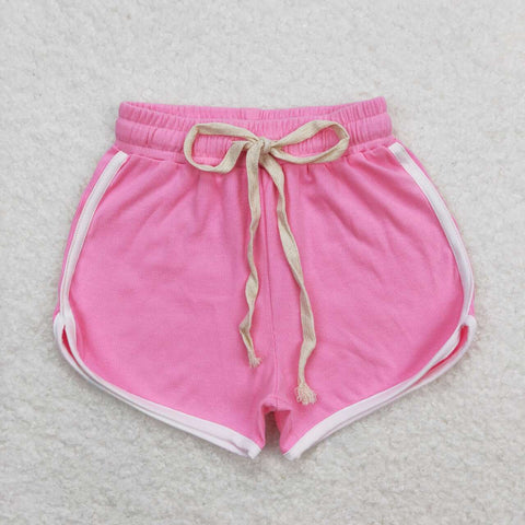 SS0315 Pink Cotton Girl's Sports Shorts（复制）