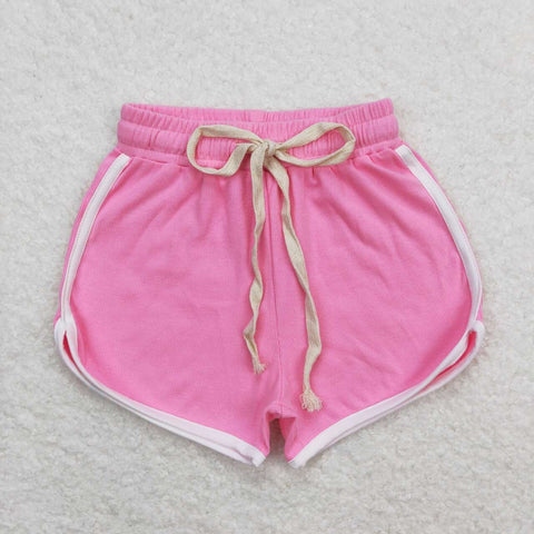 SS0315 Pink Cotton Girl's Sports Shorts
