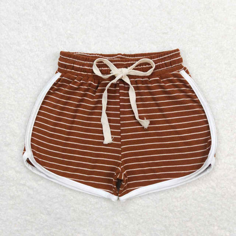 SS0320 Stripe Cotton Girl's Sports Shorts