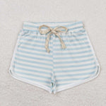 SS0335 Stripe Cotton Girl's Sports Shorts