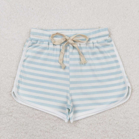 SS0335 Stripe Cotton Girl's Sports Shorts