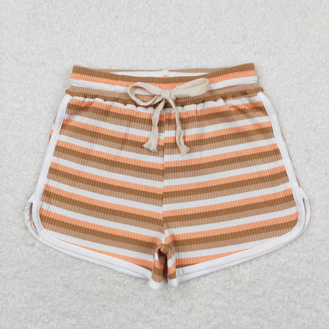 SS0336 Stripe Cotton Girl's Sports Shorts