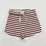SS0337 Stripe Cotton Girl's Sports Shorts