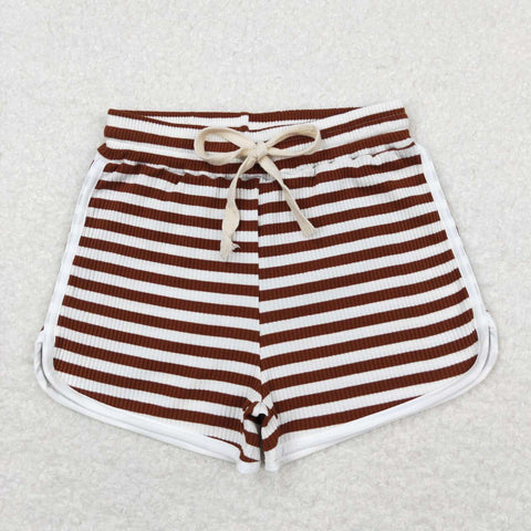 SS0337 Stripe Cotton Girl's Sports Shorts