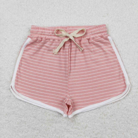 SS0338 Stripe Cotton Girl's Sports Shorts