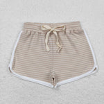 SS0342 Stripe Cotton Girl's Sports Shorts