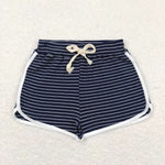 SS0343 Stripe Cotton Girl's Sports Shorts