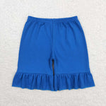 SS0349 Dark Blue Cotton Girls Shorts Style