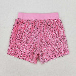 SS0350 Boutique Shiny Pink Sequin Shorts