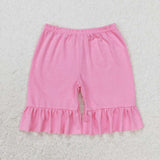 GSSO1442 Embroidery Summer Beach Pink Girls Shorts Set