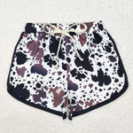 SS0370 Cow Black Adult's Shorts