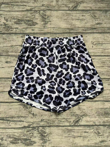 Preorder SS0385 Leopard Black Adult's Sport Shorts