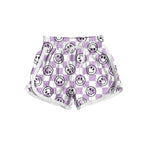 Preorder 12.04 SS0404 Smiley Face Plaid Purple Adult's Sport Shorts