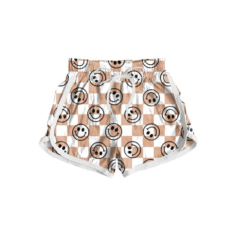 Preorder 12.04 SS0405 Smiley Face Plaid Adult's Sport Shorts