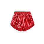 Preorder 12.22 SS0415 Red Leather Fashion Girl's Shorts