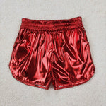 SS0415 Red Leather Fashion Girl's Shorts