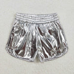 SS0416 Silver Leather Fashion Girl's Shorts