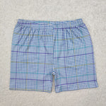 SS0422 Blue Plaid Boy's Shorts