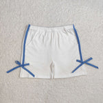 SS0424 White Bow Girl's Sports Shorts