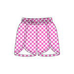 Preorder 01.09 SS0430 Pink Plaid Adult's Sport Shorts