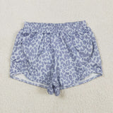 SS0468 Leopard Grey Adult's Sport Shorts
