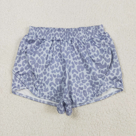 SS0468 Leopard Grey Adult's Sport Shorts