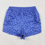 SS0470,SS0466 Leopard Blue Mommy and me Sports Shorts Styles