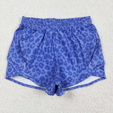 SS0470,SS0466 Leopard Blue Mommy and me Sports Shorts Styles