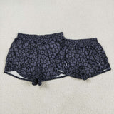 SS0471,SS0467 Leopard Black Mommy and me Sports Shorts Styles