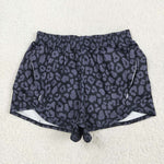 SS0471,SS0467 Leopard Black Mommy and me Sports Shorts Styles