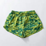 MOQ 8 pcs Custom Style SS0478 Hunting Camo Green Yoga Girl's Sports Shorts