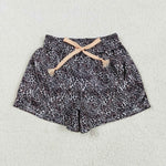 SS0480 Leopard Yoga Girl's Sports Shorts