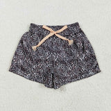 SS0480 Leopard Yoga Girl's Sports Shorts