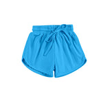Preorder SS0504 Blue Solid Color Yoga Girl's Sports Shorts