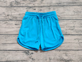 Preorder SS0504 Blue Solid Color Yoga Girl's Sports Shorts