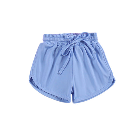 Preorder 04.01 Blue Purple Solid Color Yoga Girl's Sports Shorts