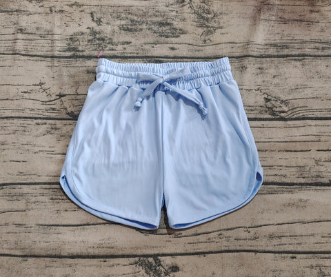Preorder SS0505 Blue Purple Solid Color Yoga Girl's Sports Shorts