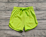 Preorder SS0506 Green Solid Color Yoga Girl's Sports Shorts