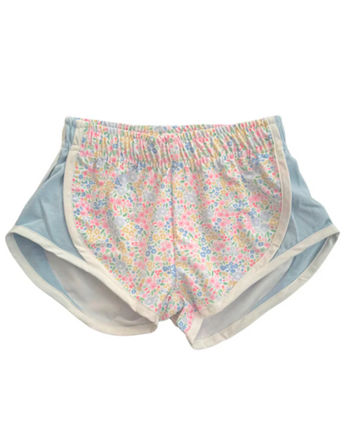 Preorder 04.10 SS0522 Flower Blue Girl's Sports Shorts