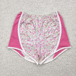 SS0523 Flower Pink Girl's Sports Shorts