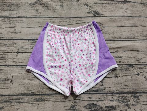 Preorder SS0524 Flower Purple Girl's Sports Shorts