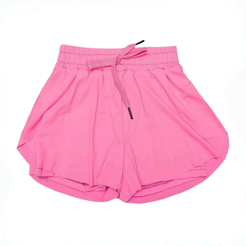 Preorder 04.11 SS0546 Pink Solid Color Yoga Girl's Sports Shorts