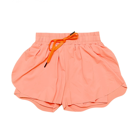 Preorder 04.11 SS0547 Orange Solid Color Yoga Girl's Sports Shorts