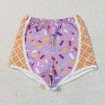SS0572 Summer Drip Yoga Girl's Sports Shorts