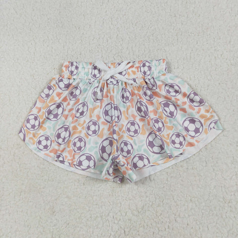 SS0582 Football Leopard Girl's Sports Shorts
