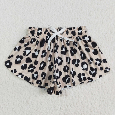 SS0585 Khaki Leopard Girl's Shorts