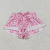 SS0587 Pink Leopard Girl's Sports Shorts