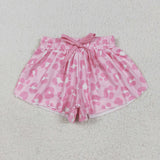 SS0587 Pink Leopard Girl's Sports Shorts